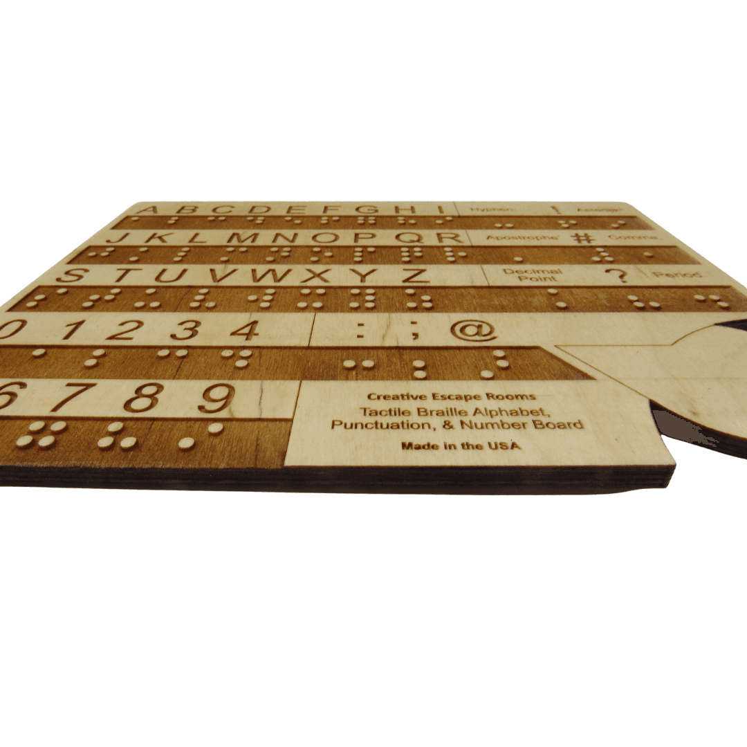 Advanced Braille Alphabet Number and Punctuation Learning Board