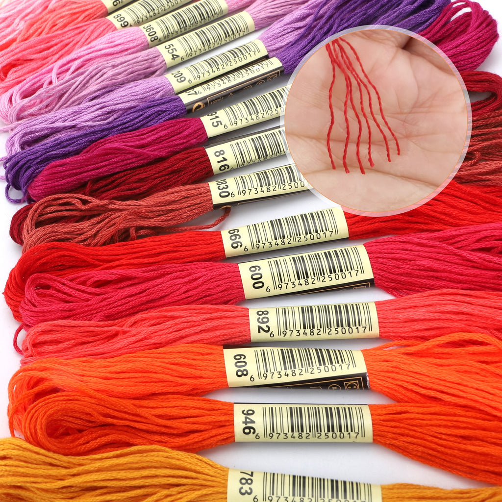 TSV 50pcs Embroidery Floss, Cross Stitch Thread with Water Solubility