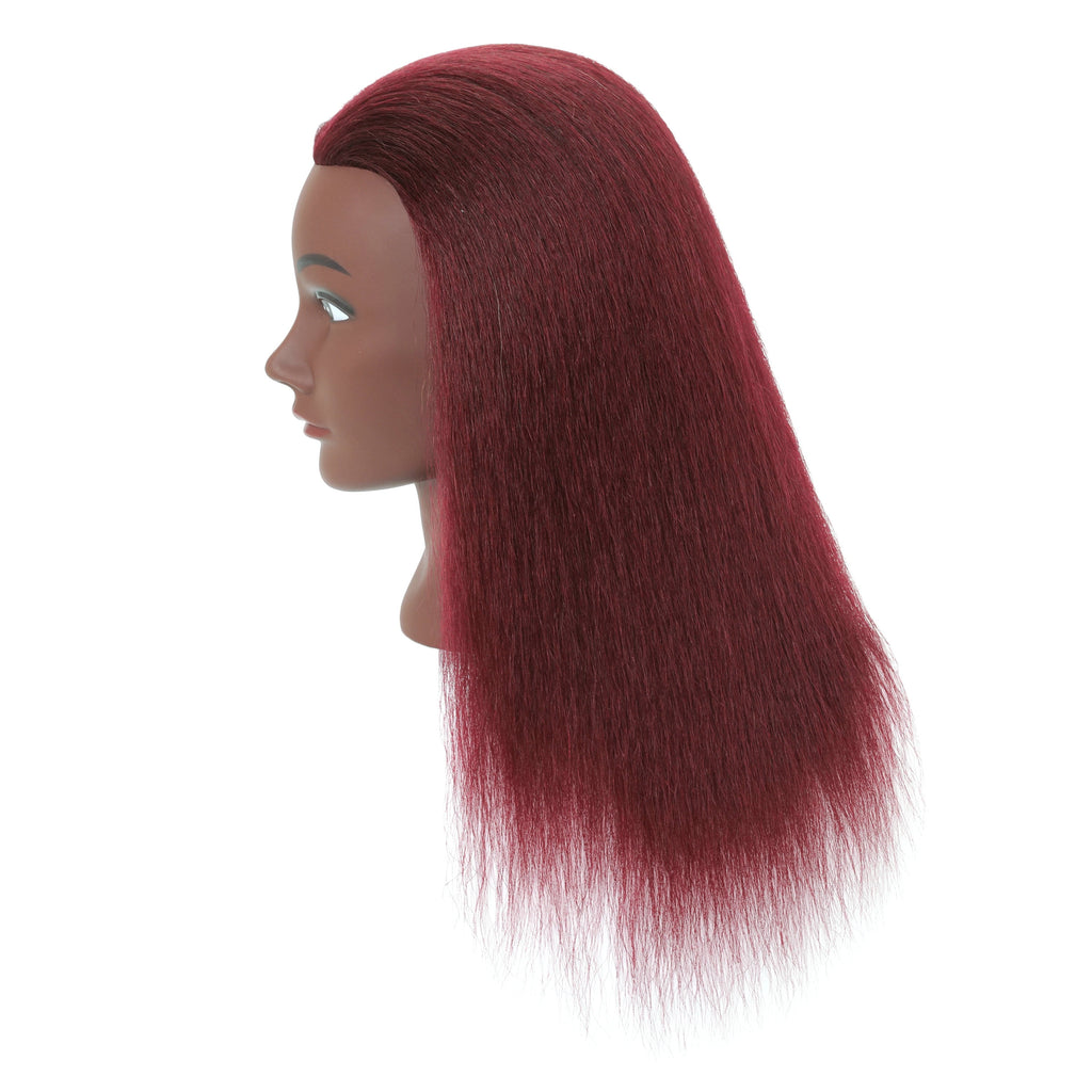 LOHXINHAIR African American Mannequin Head 100% Human Hair for Practic