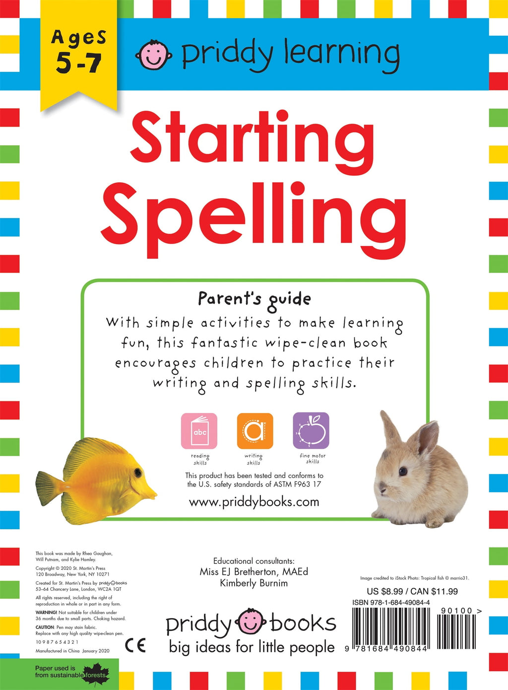 Wipe Clean Workbook: Starting Spelling: An Introduction to Spelling wi