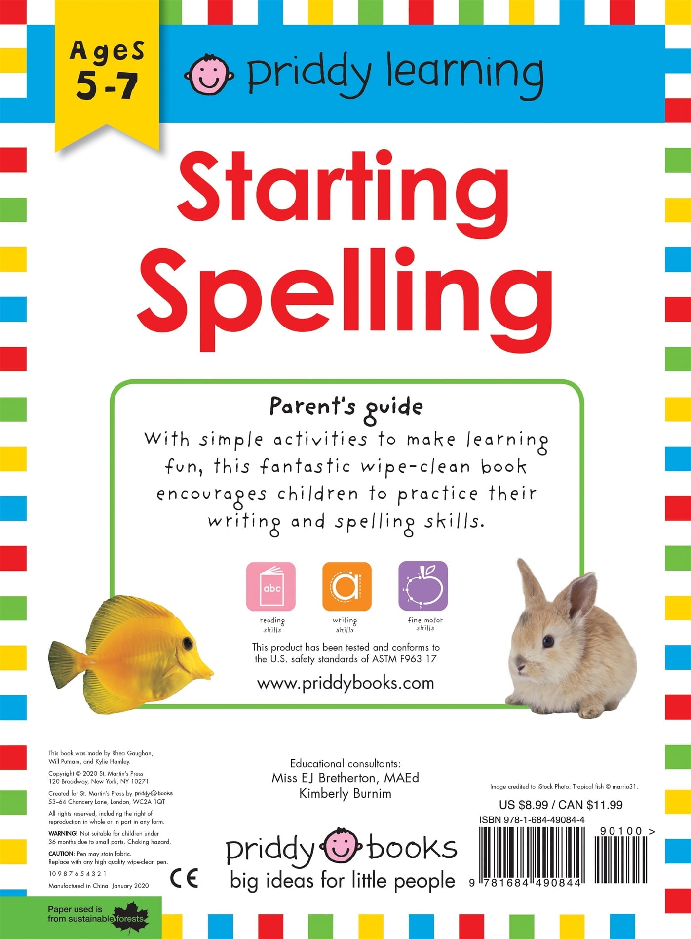 Wipe Clean Workbook: Starting Spelling: An Introduction to Spelling wi