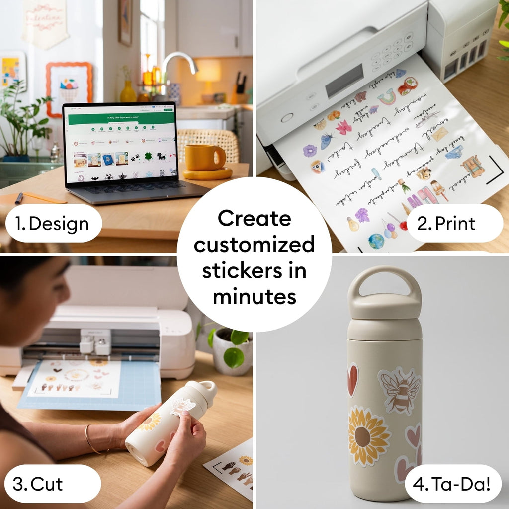 Cricut Maker 4 Cutting Machine - Ultimate Sticker Making Bundle for St