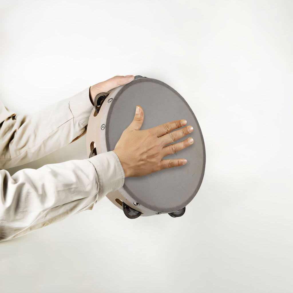 Hand Tambourine Drum for Kids | 4/6/7/8/9/10 Inch Poplar Wood | Alumin