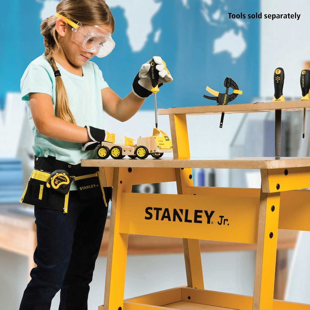 Stanley Jr. Kids Work Bench - Real Wood Craft Kits Fun - Workshop Tool