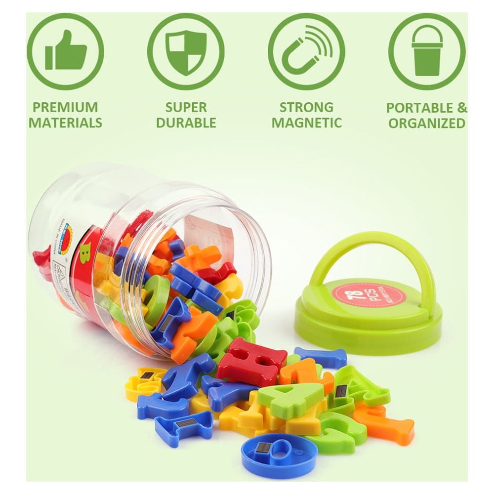 Coogam Magnetic Letters Numbers Alphabet Learning Toy Set of 78pcs for