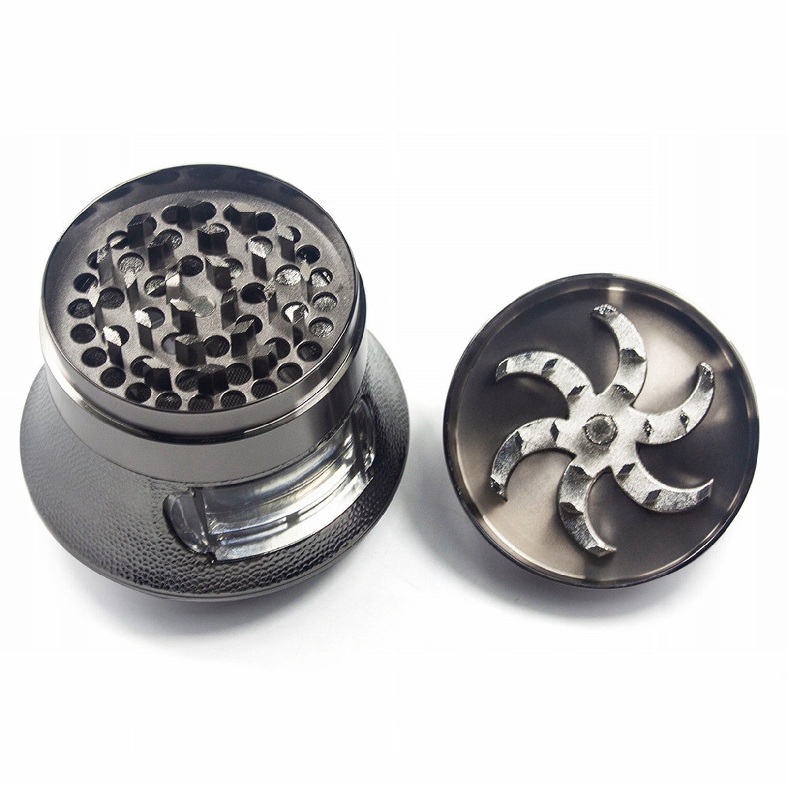 SUSHANG 4 Inch Hand Crank Grinder - Clear Top Coffee Bean & Spice Mill