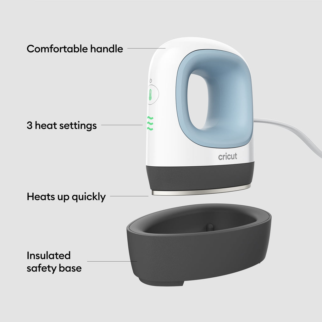 Cricut EasyPress Mini™, Zen Blue - Compact Handheld Heat Press Machi