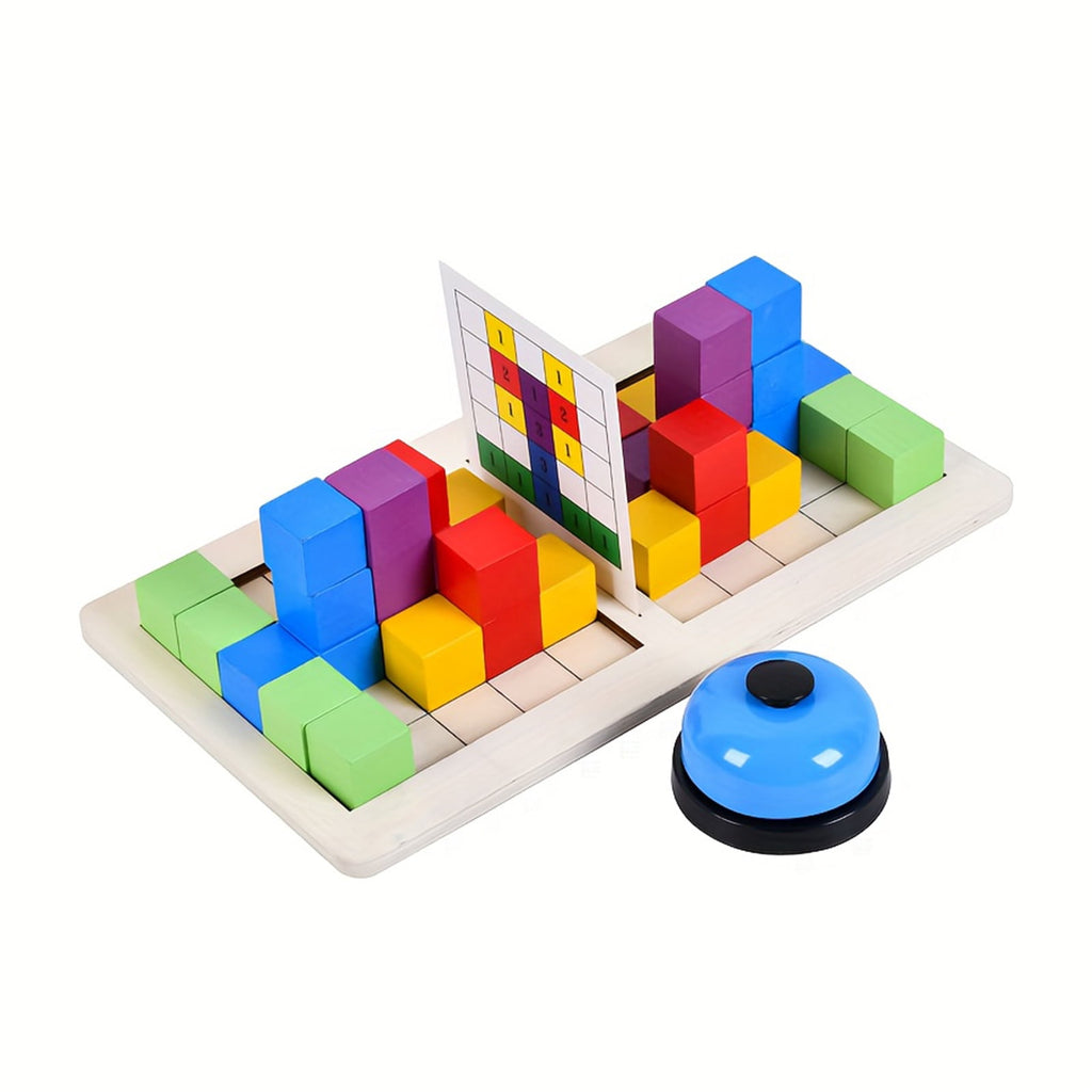 YATAV Brain Teaser Puzzles,Wooden Blocks Logic Game with Challenges -