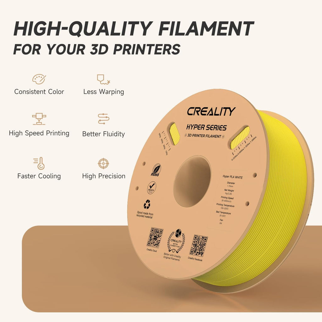 Creality Hyper PLA 3D Printer Filament 600mm/s High-Speed +/-0.03mm Fo