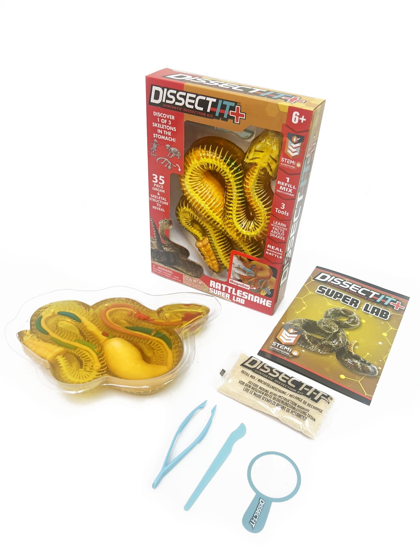 Dissect It Rattlesnake Superlab Dissection Kit for Kids, Realistic Ana