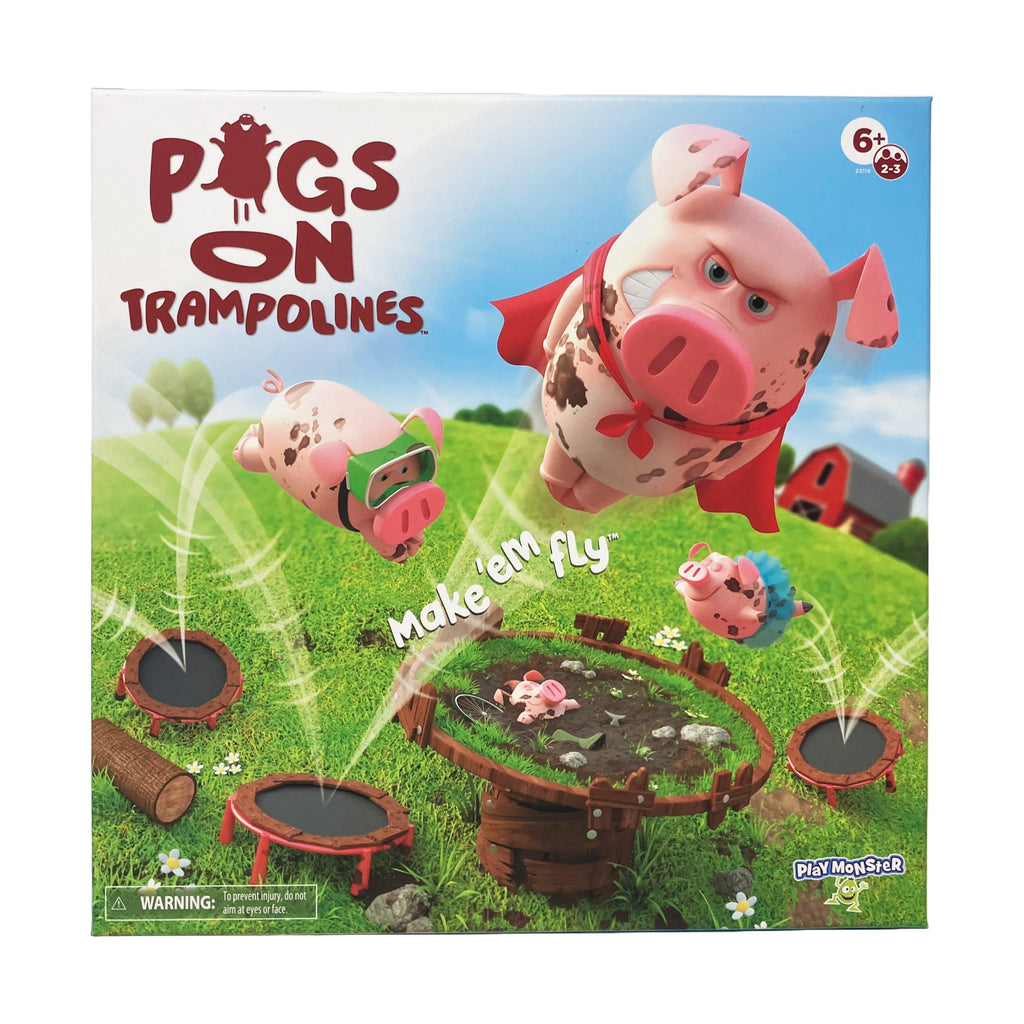 PlayMonster Pigs on Trampolines, Family Board Game, 2 to 3 Players, Ch