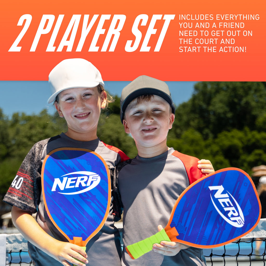 NERF 2 Player Pickleball Paddle Set - Youth Pickleball - (2) Wooden Pa