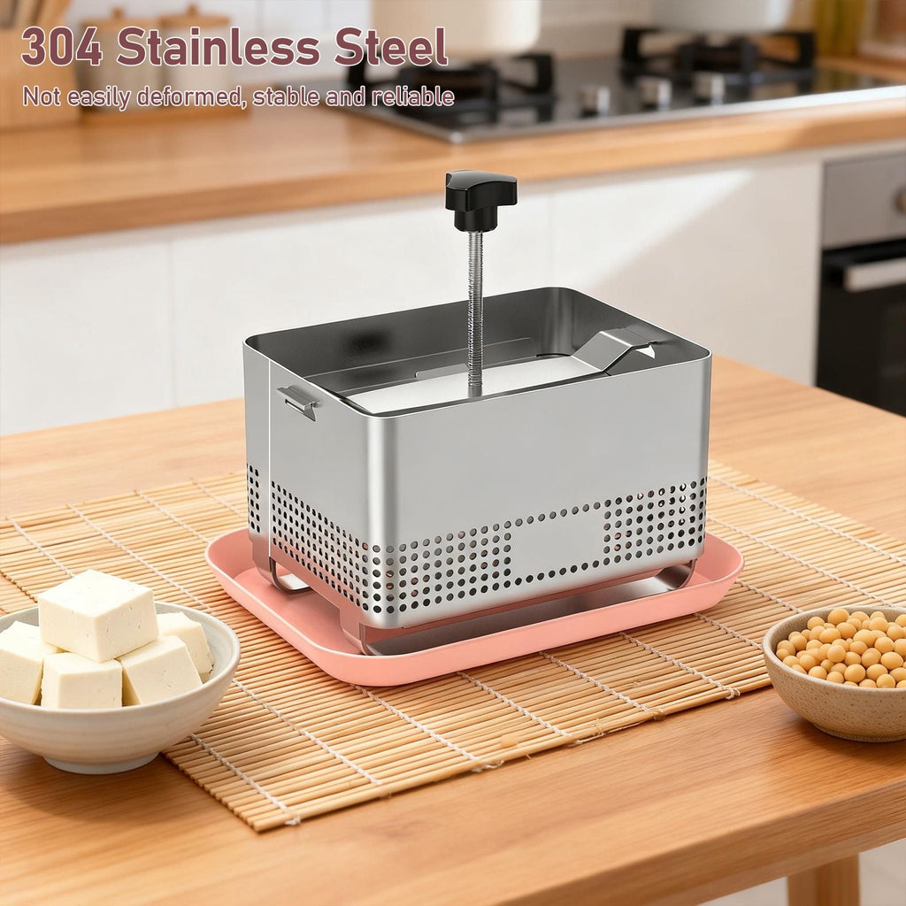 Qenwkxz Tofu Press Stainless Steel, 304 Stainless Steel Cheese Press,