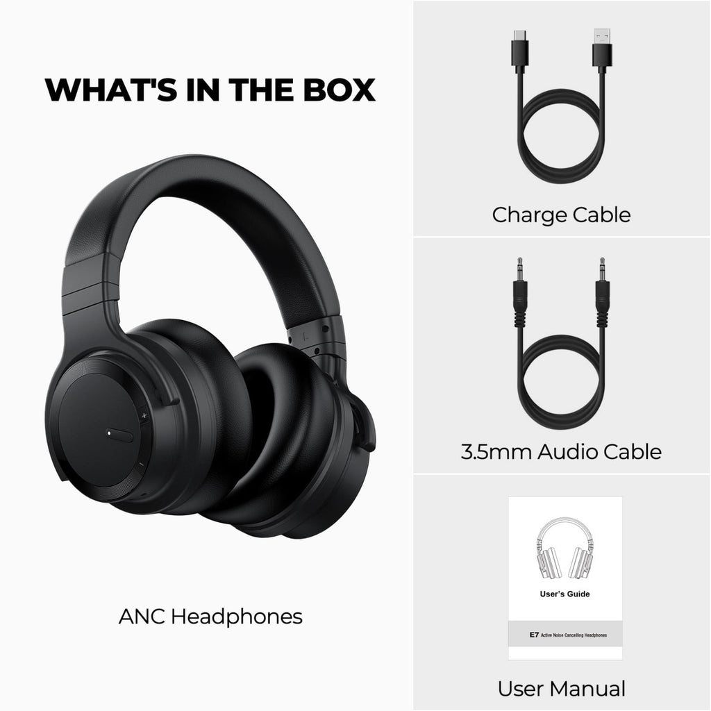 Bluetooth Headphones Noise Cancelling Headphones Wireless & Wired over