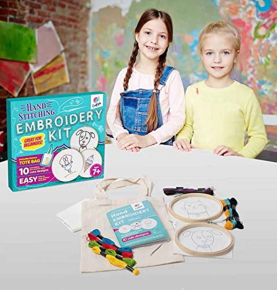 CraftLab Kids Embroidery Kit for Beginners, Kids Craft Starter Kit Gif