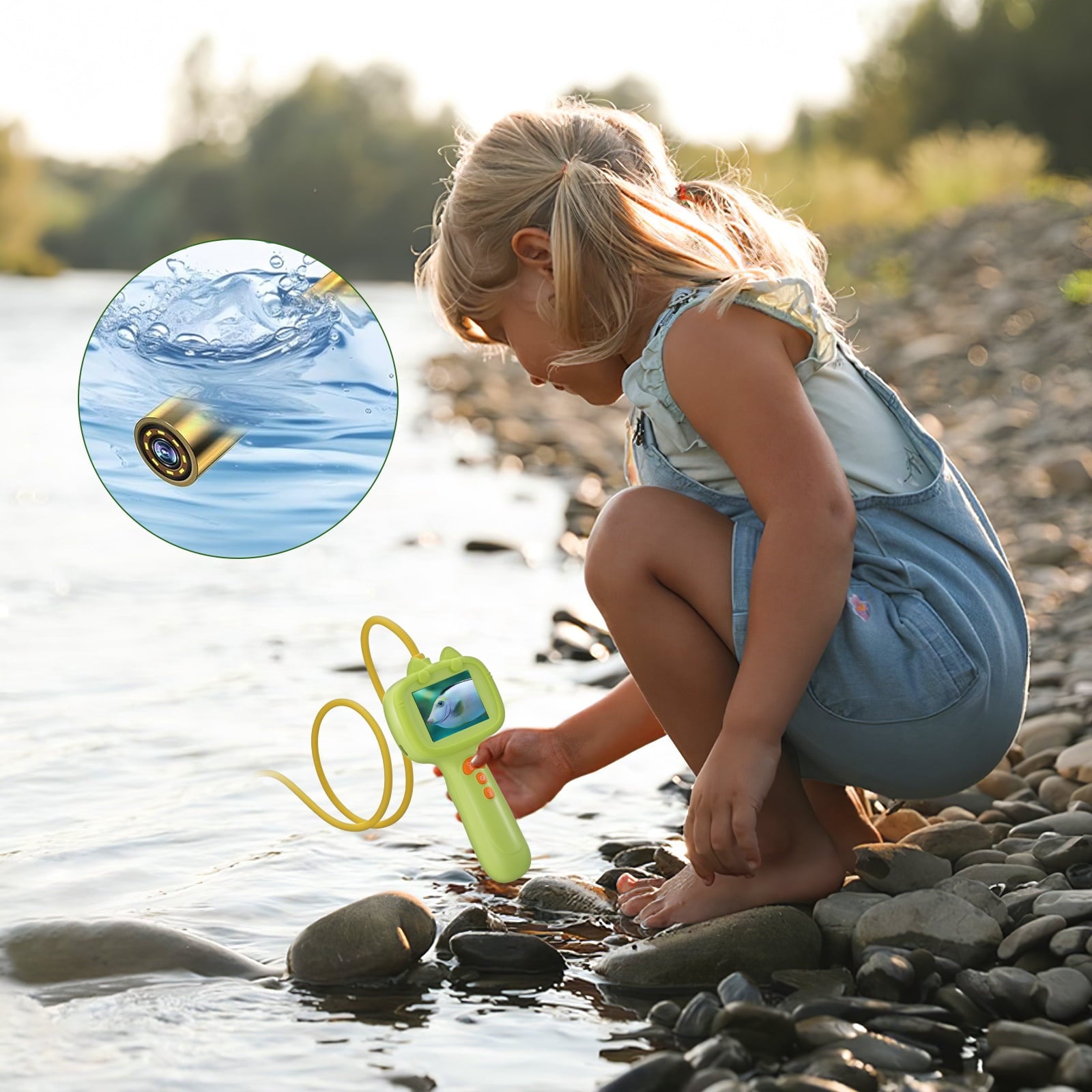 Borescope Camera Toy with Light for Kids, Waterproof Explorer Scope Fu