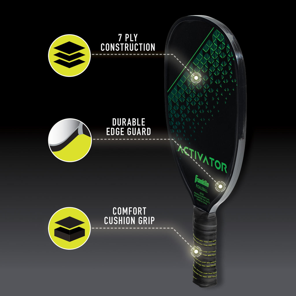Franklin Sports Activator Pickleball Paddle - Wood 13mm Core Racket -