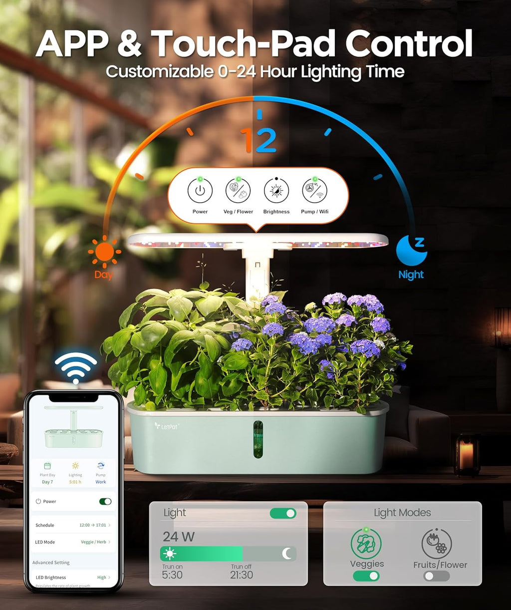 LetPot LPH-Air 10-Pod Hydroponics Growing System - APP&WiFi Controlled