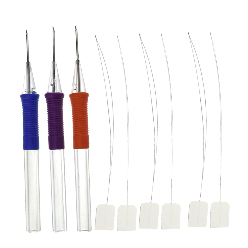 LOLIPPYY Back to School Punch Needle Embroidery Tool Purple Stainless