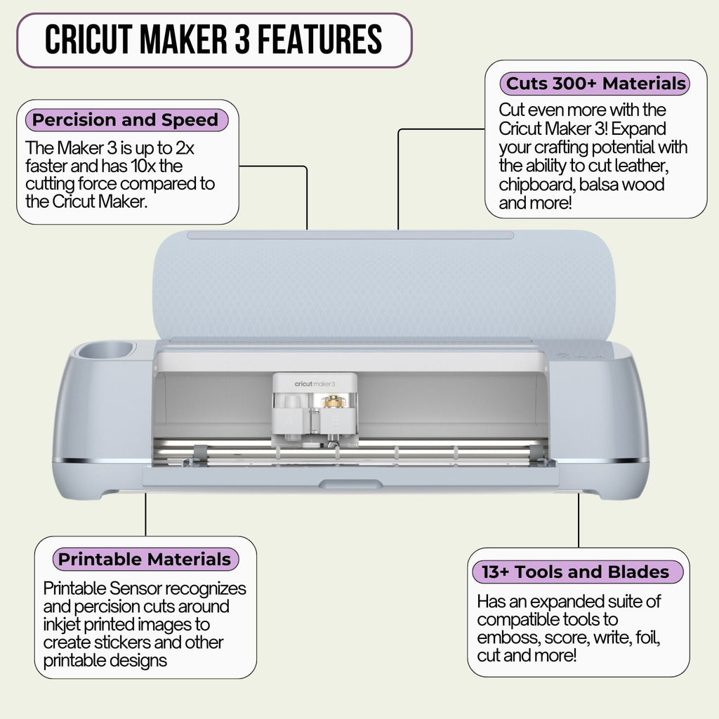 Cricut Maker 3 Cutting Machine with Rainbow Smart Vinyl