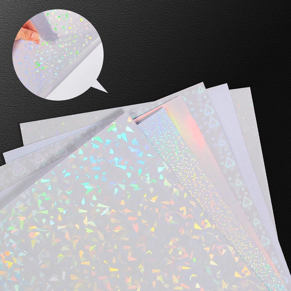 36 Sheets Holographic Laminate Sheets Transparent Holographic Sticker