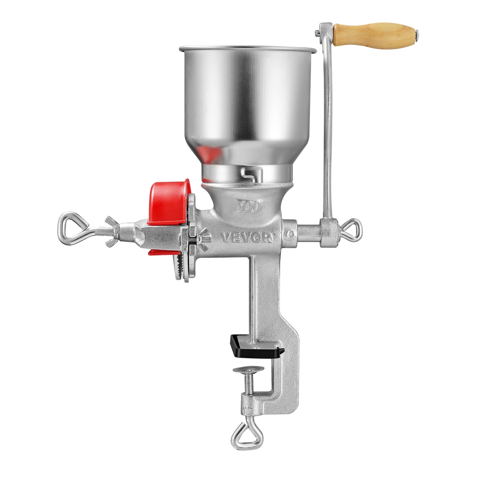 VEVOR Manual Grain Mill with High Hopper, Hand-Crank Corn Grinder, Hea