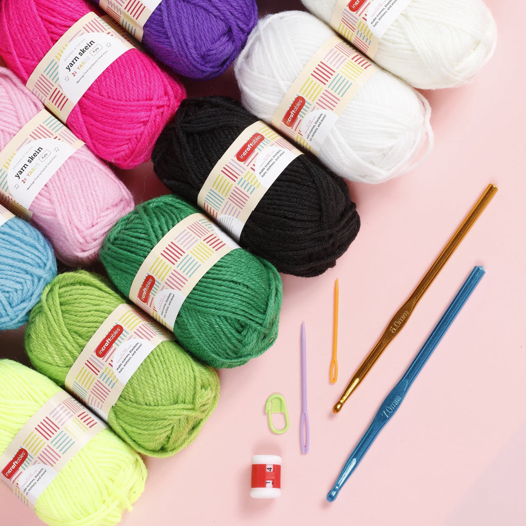 Incraftables 24 Color Yarn Set – Acrylic Yarn Set for Crocheting, Kn