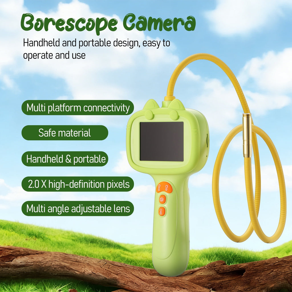 Borescope Camera Toy with Light for Kids, Waterproof Explorer Scope Fu