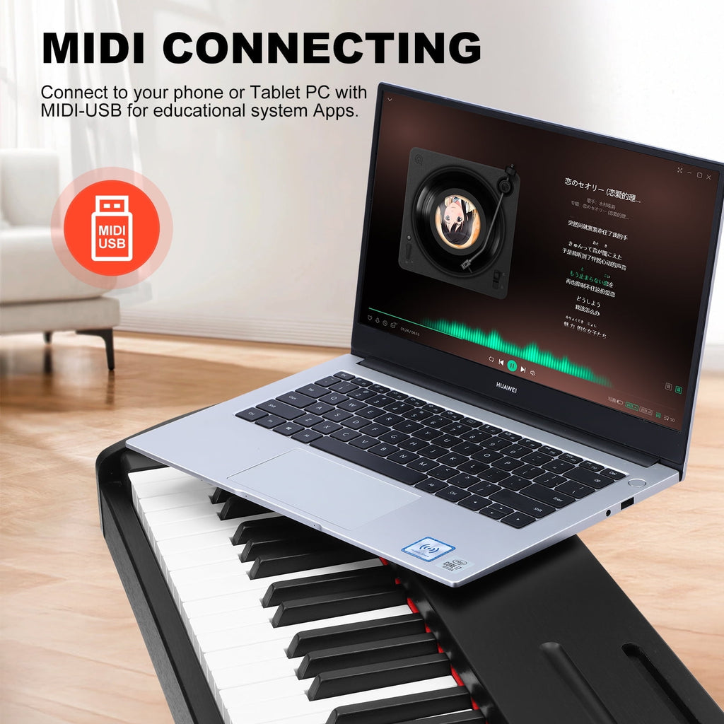 Fenbeli 88 Key Digital Piano Keyboard Full-Size Semi-Weighted Electric