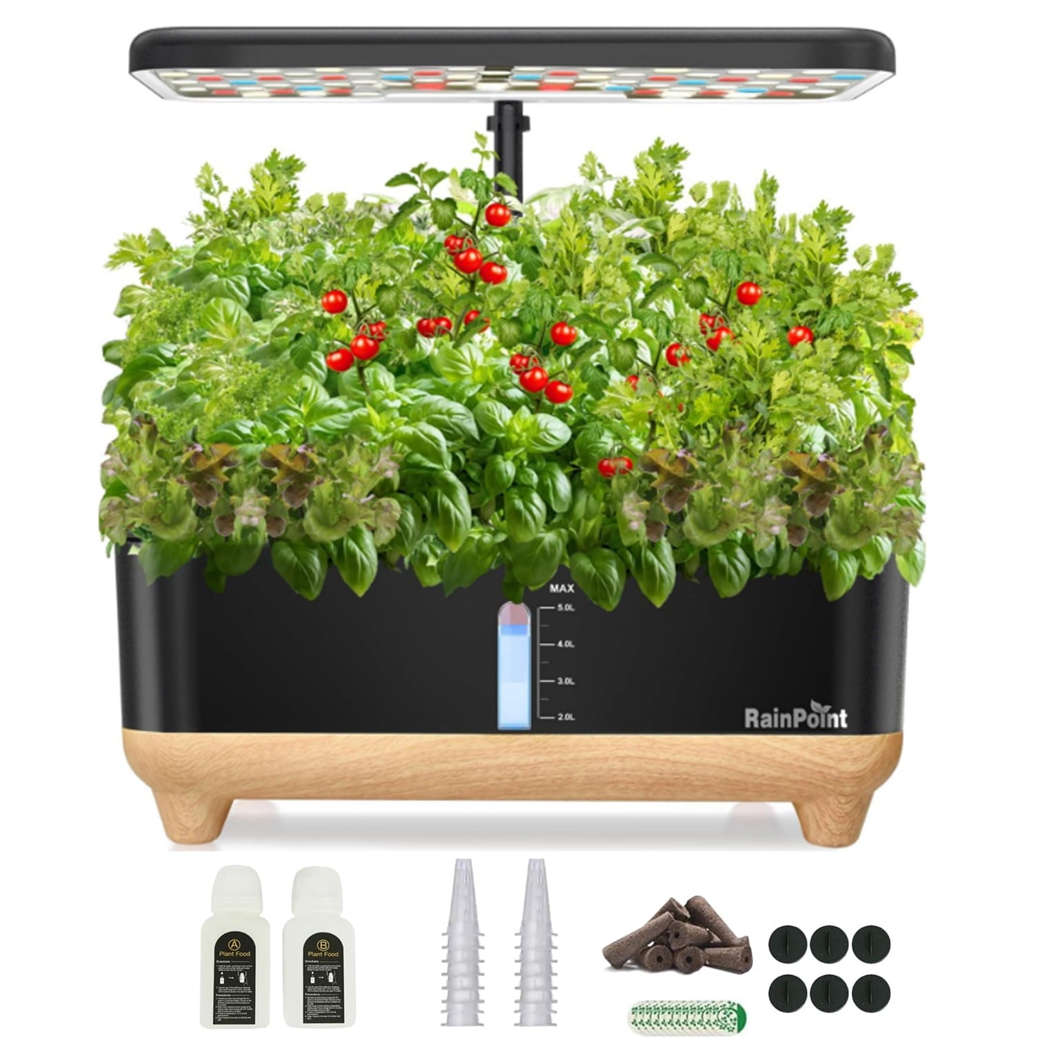 RainPoint 5L Smart Hydroponics System, Indoor Growing Kit 13 Pods