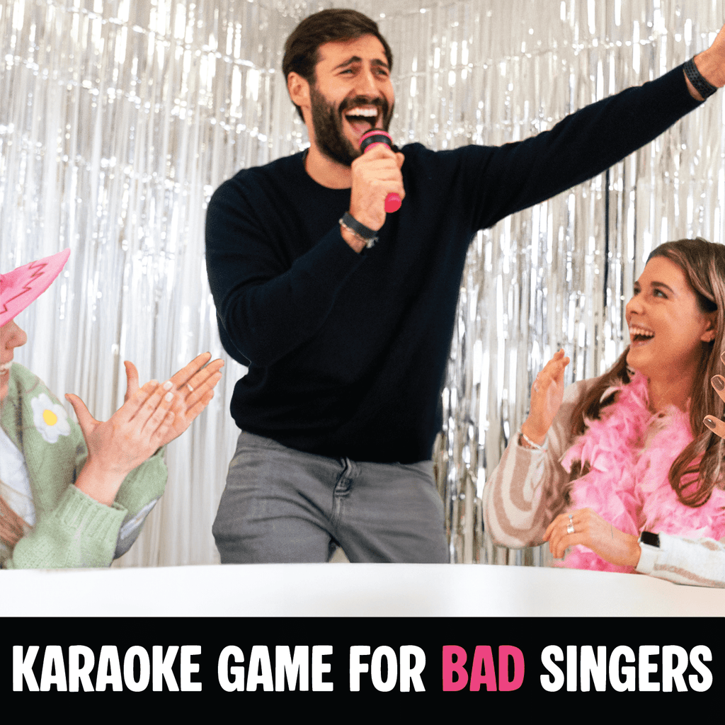 Lucky Egg Official Grab The Mic – Family Karaoke Board Game w/Foam M