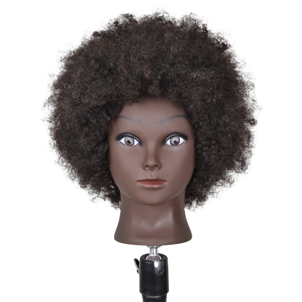 Openpig Mannequin Head With Human Hair Curly Hair Training Head Maniki