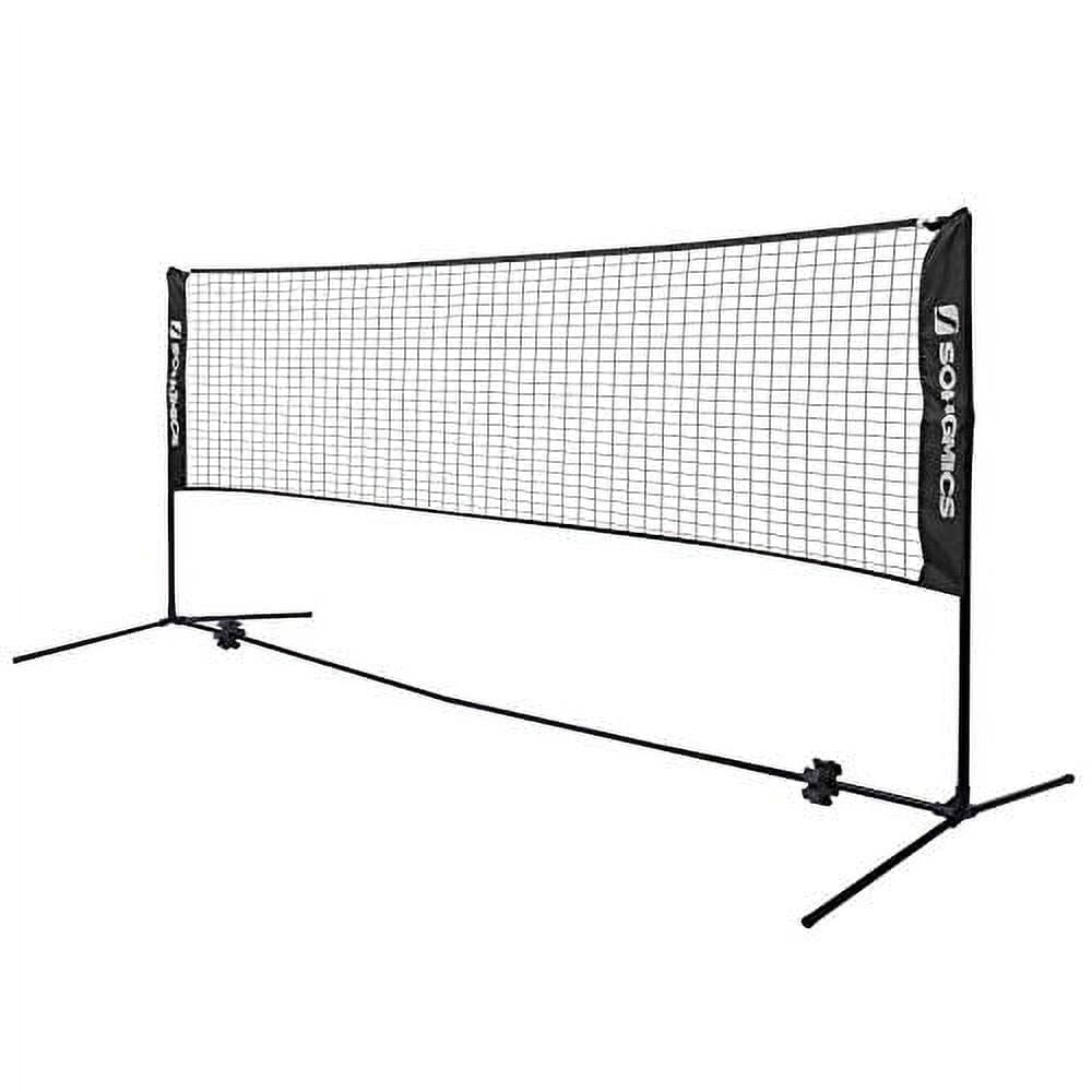 SONGMICS Badminton Net Set Portable Sports Set for Badminton Tennis Ki