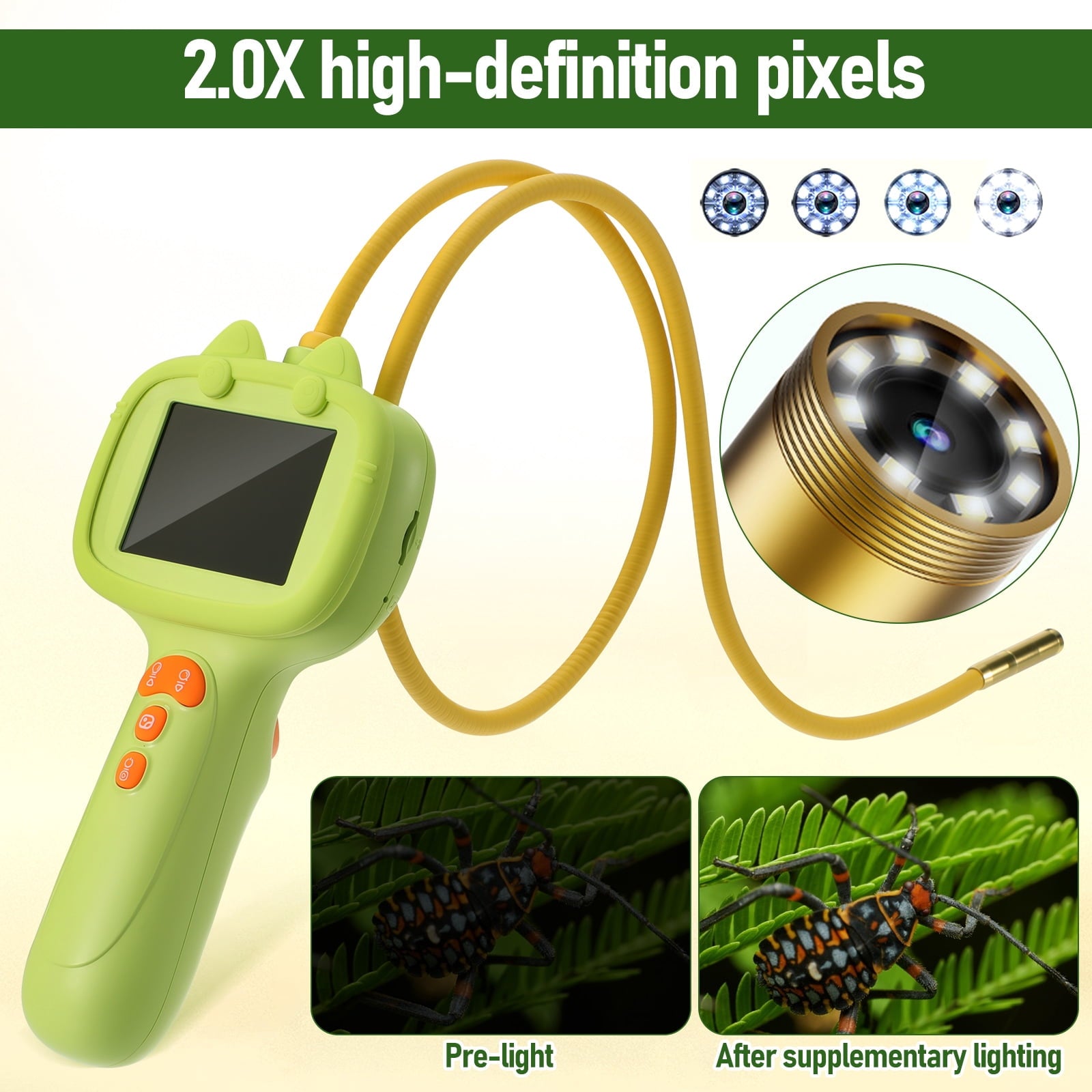 Kids Borescope Toy with Light, Educational Toy, Birthday Gift for Boys