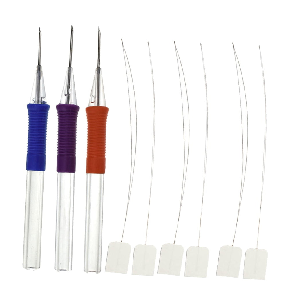 LOLIPPYY Back to School Punch Needle Embroidery Tool Purple Stainless