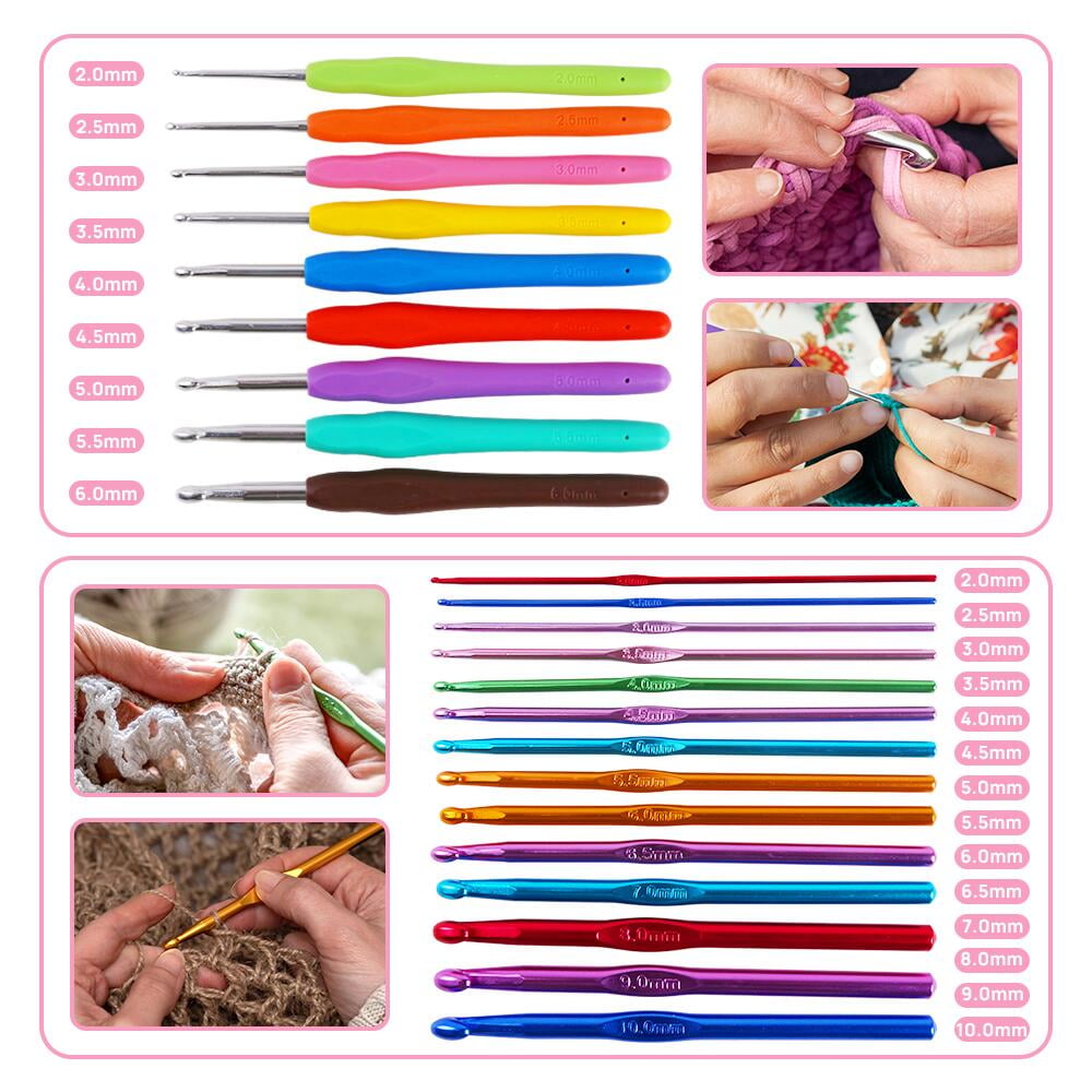 FGY 107 PCS Crochet Kit for Beginners Includes Crochet Hooks, Yarn and