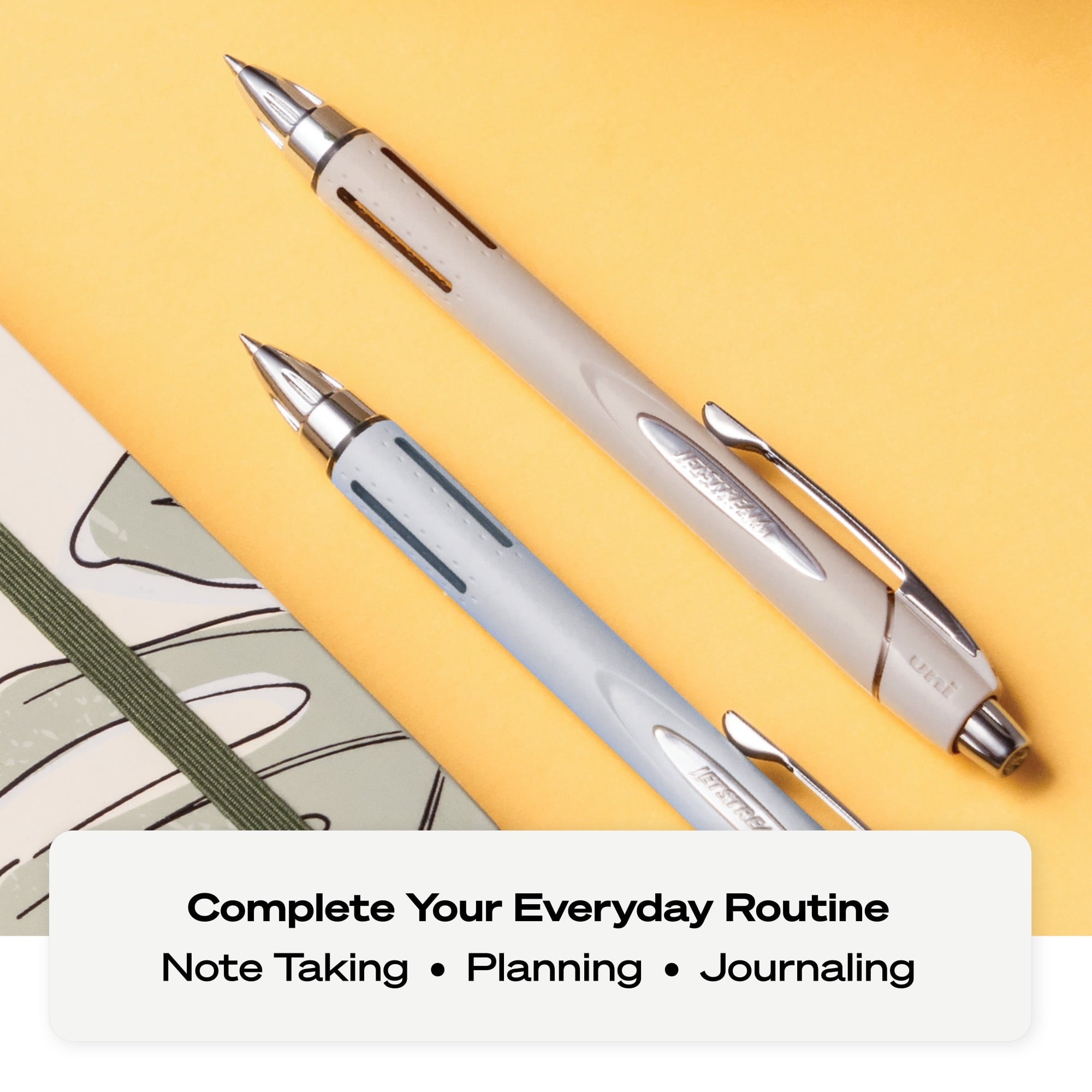 uniball™ Jetstream RT Ballpoint Pens, Fine Point (0.7mm), Black Ink,