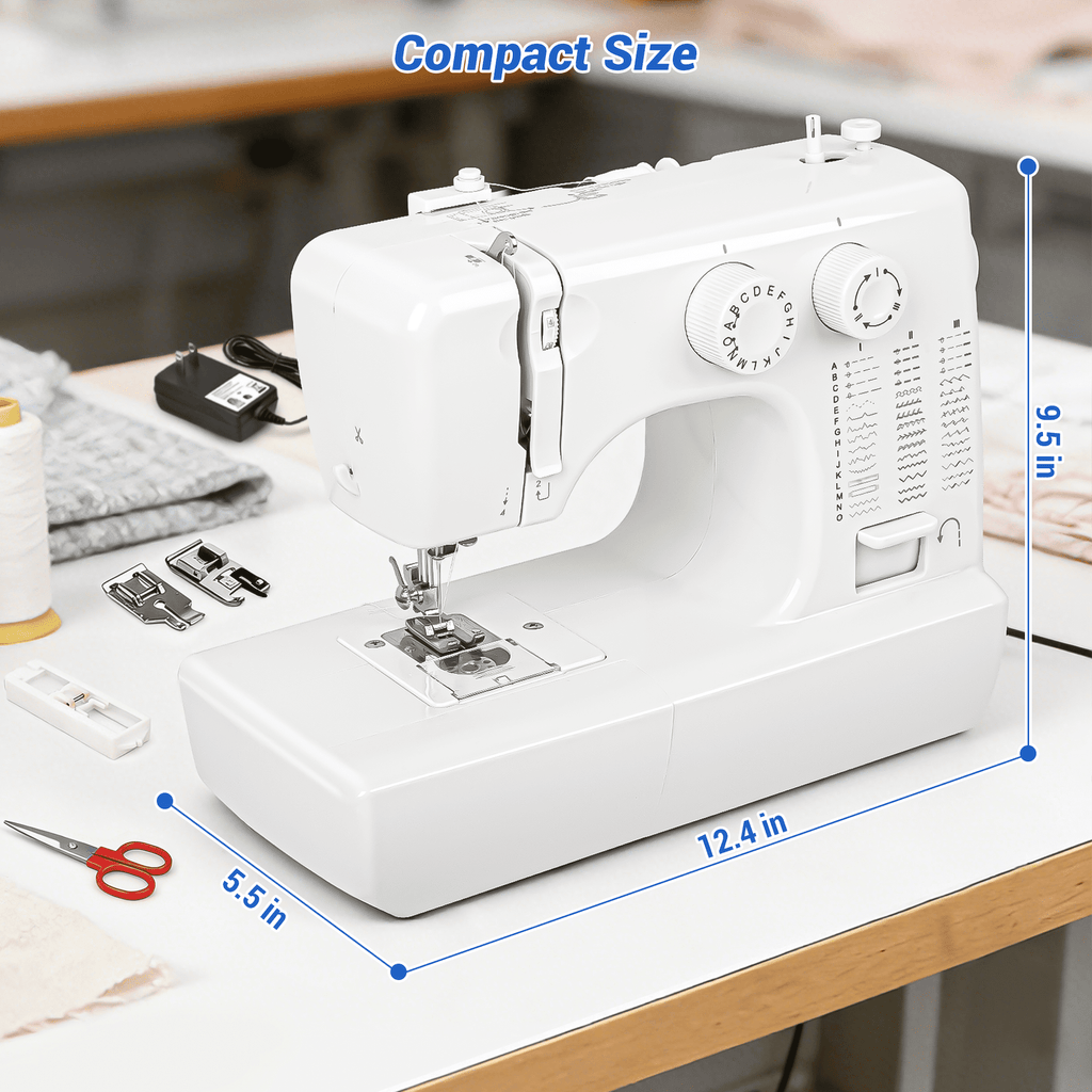BCOOSS Sewing Machine for Beginner Portable Sewing Machine With 45 Sti
