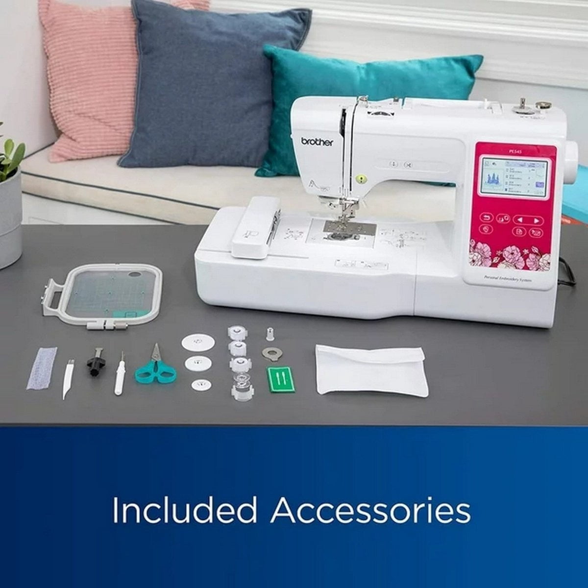 Brother PE545 Embroidery Machine with 4" x 4" Hoop & Accessories