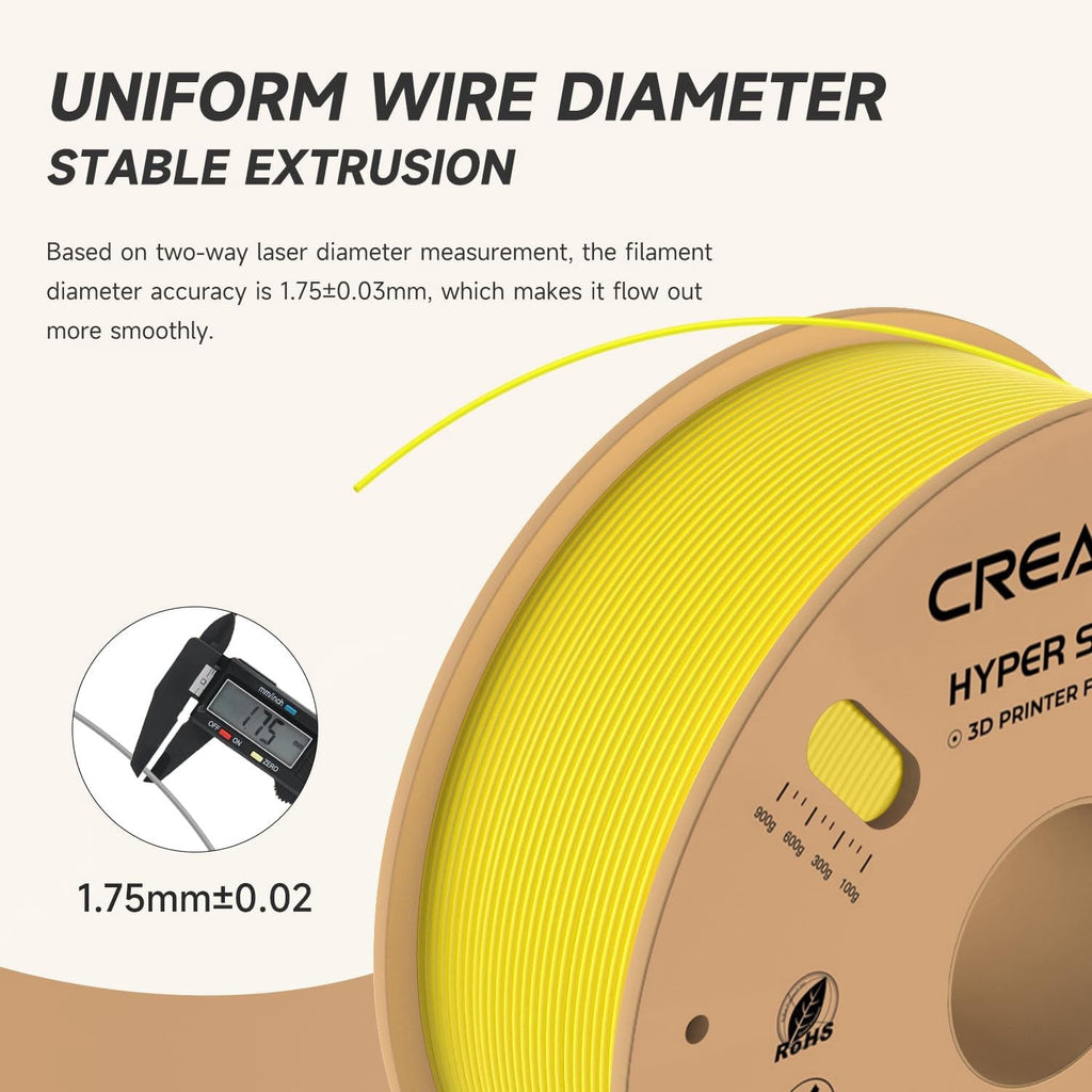 Creality Hyper PLA 3D Printer Filament 600mm/s High-Speed +/-0.03mm Fo