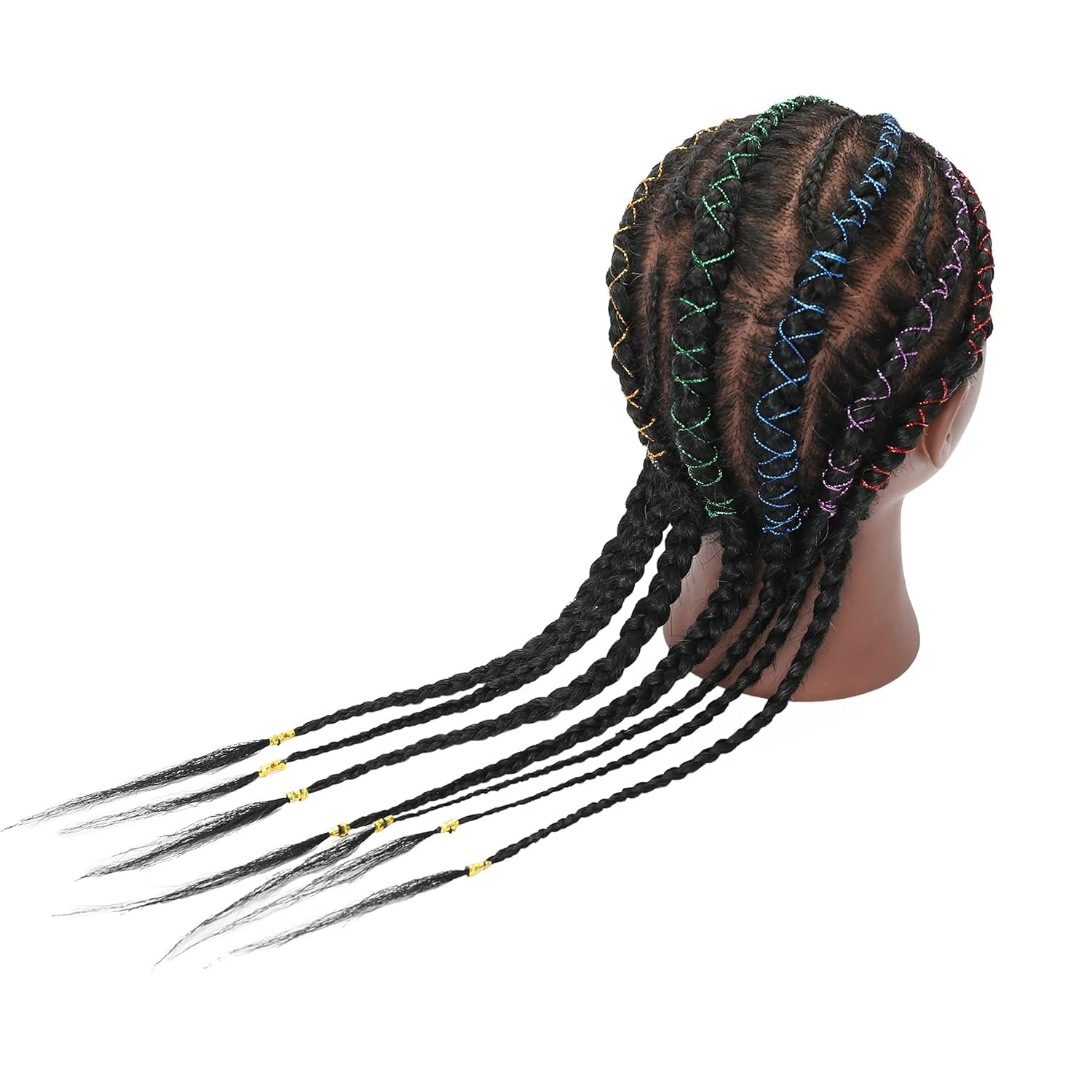 RYHAIR African American Mannequin Head 100% Human Hair for Practice Br