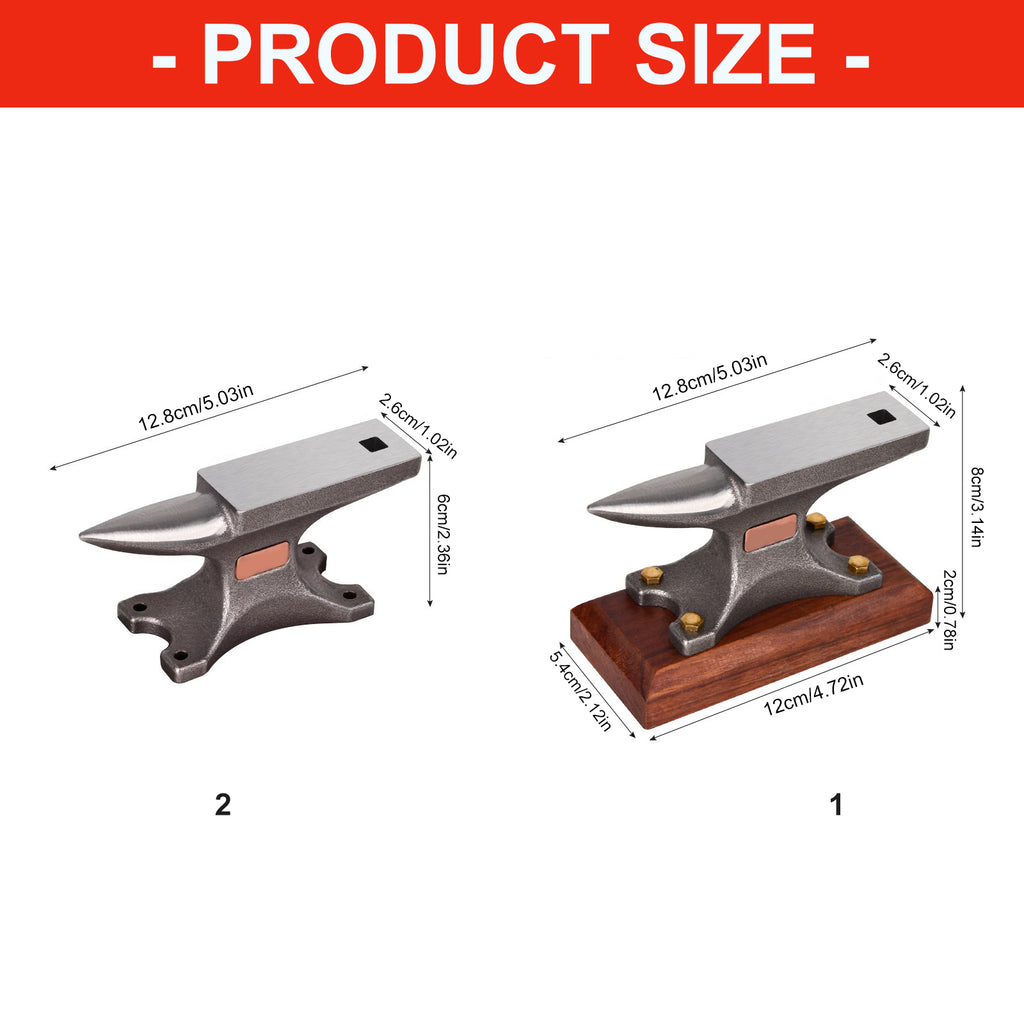 Carbon Steel Anvil Tool with Stable Base for Silversmithing, Blacksmit