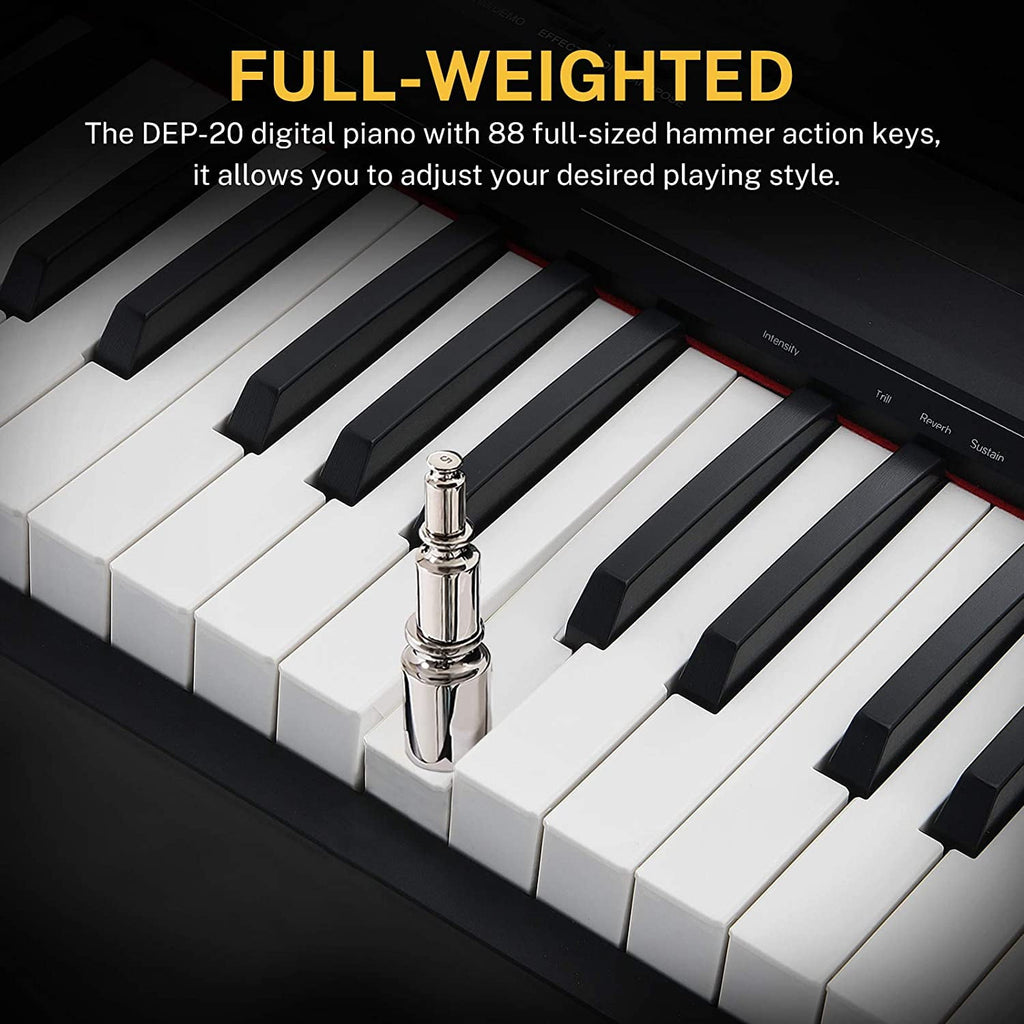 Donner DEP-20 Beginner Digital Piano 88 Keys Full Size Weighted Keyboa