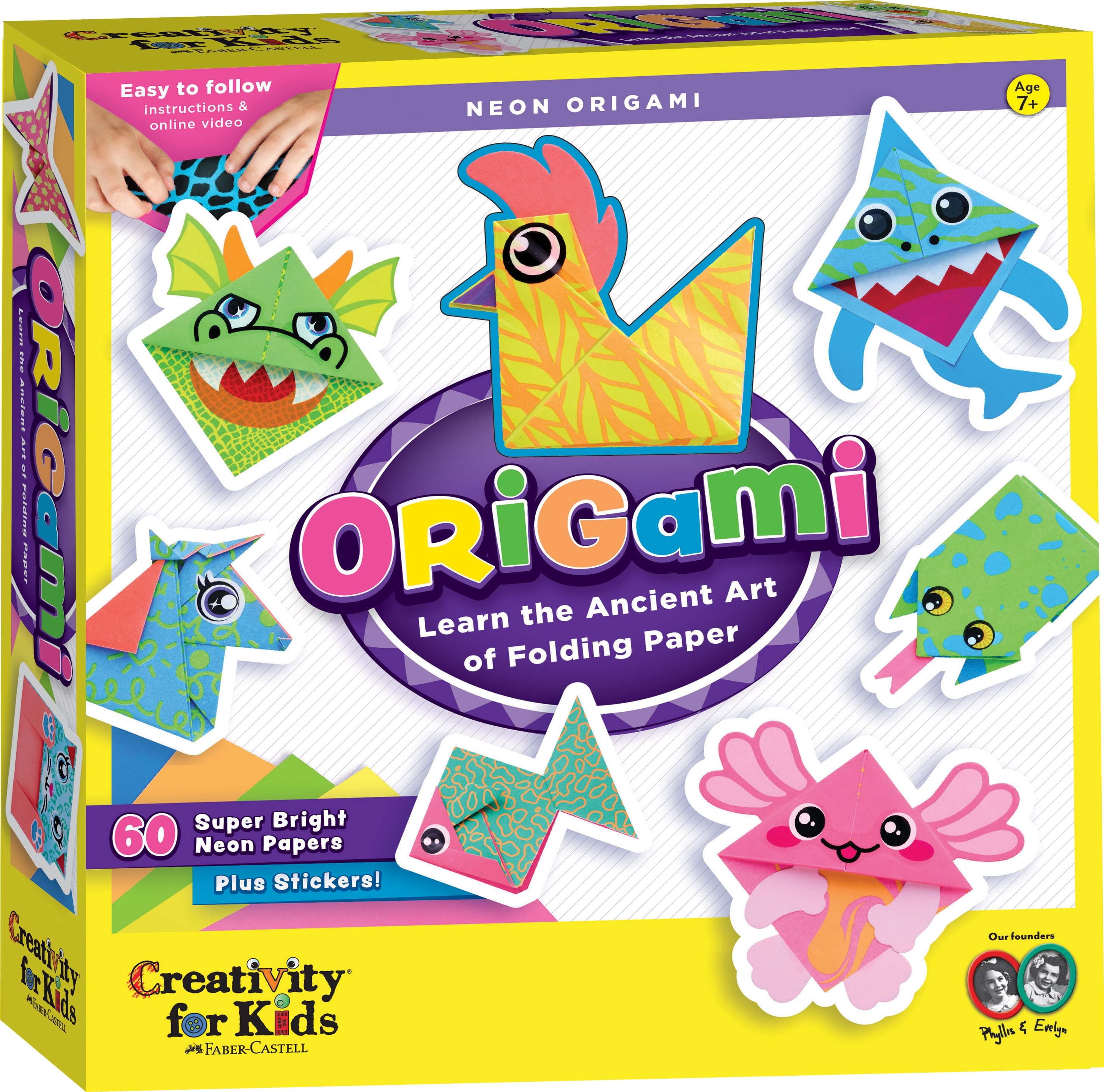 Creativity for Kids Origami Craft: DIY Origami Kit for Kids, 60 Bright