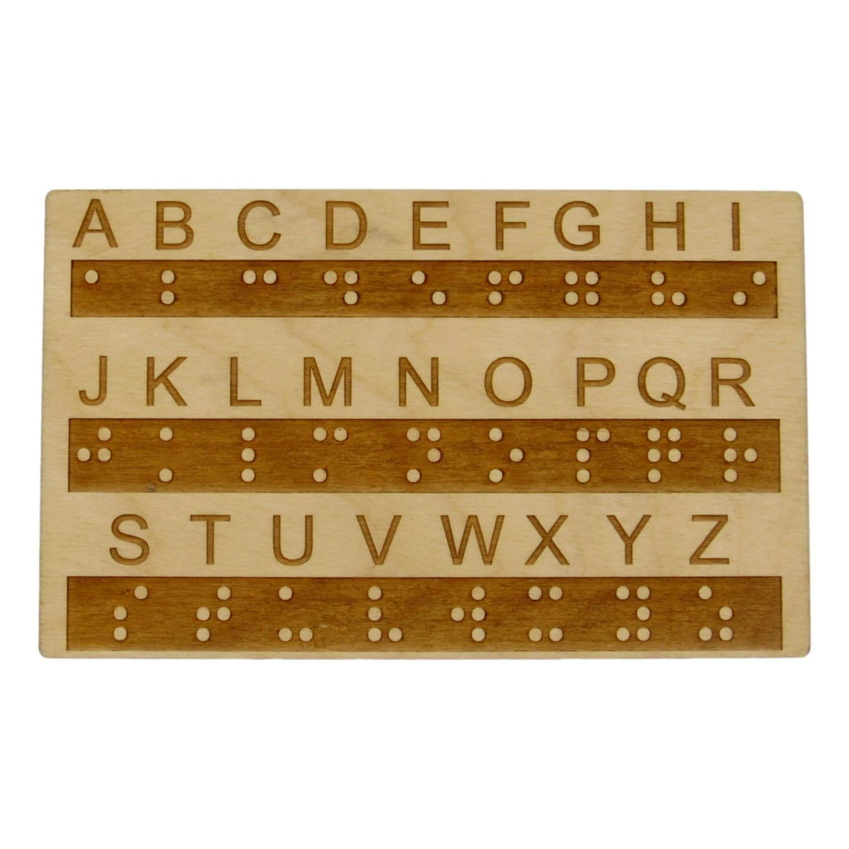 Braille Alphabet Board, Tactile Raised Dots, Made in the USA