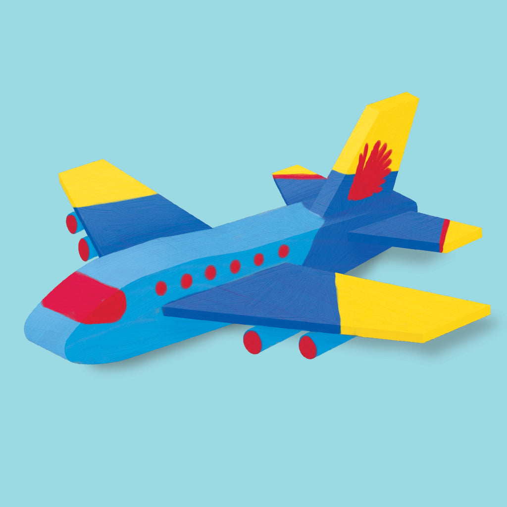 Hello Hobby Build Your Own Wooden Airplane, 21 Pieces, Art & Craft Kit