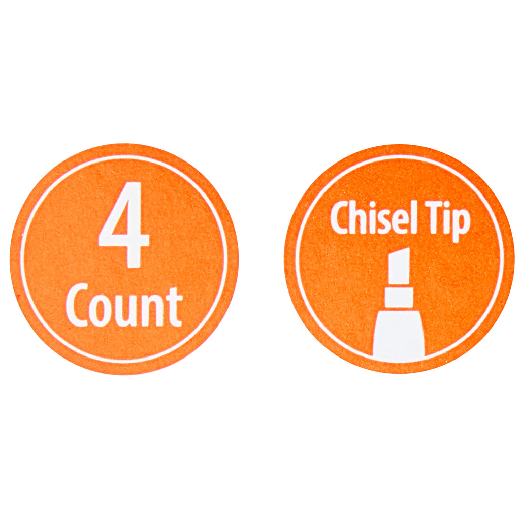 Pen+Gear Dry Erase Markers, Chisel Tip, Black, 4 Count