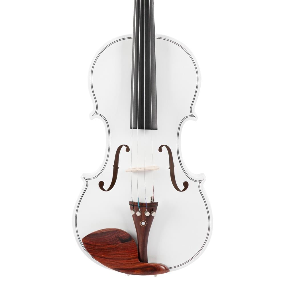 Glarry 4/4 Violin for Beginner with Case, Bow,Shoulder, Matte White