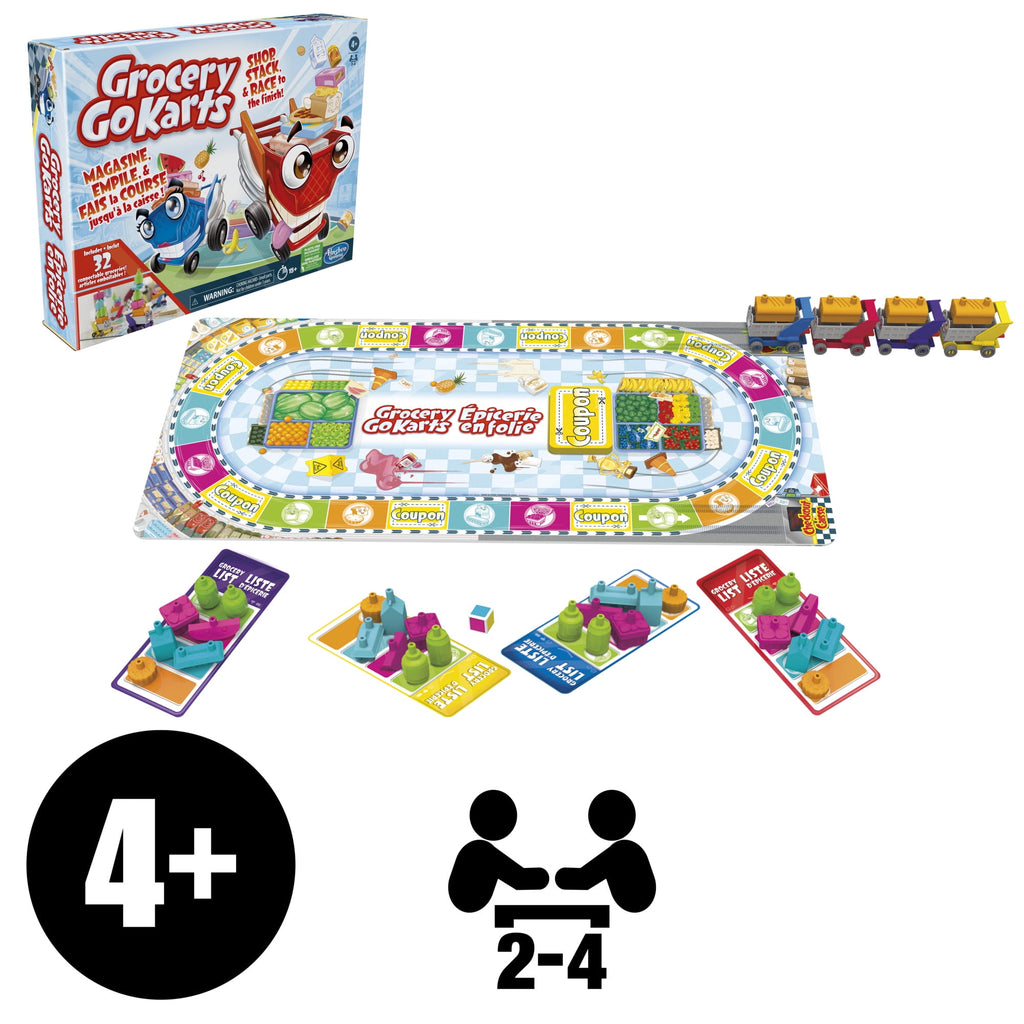 Grocery Go Karts Board Game for Preschoolers and Kids Ages 4 and Up, P