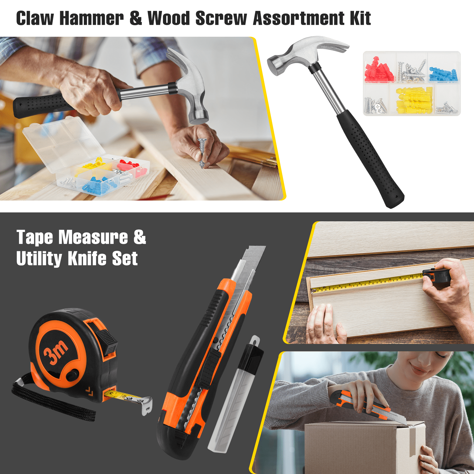 Cshidworld 171 Piece Socket Wrench Auto Repair Tool Combination Packag